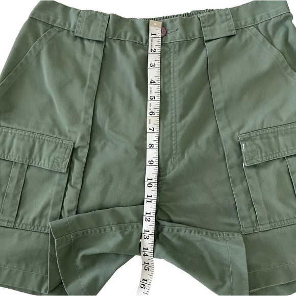 Weekender Men's Trader Cargo Shorts 38 Green Comfort Back-Elastic 6 Pockets‎ - Picture 10 of 11
